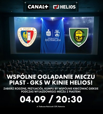 Piast Gliwice – GKS Katowice na wielkim ekranie!